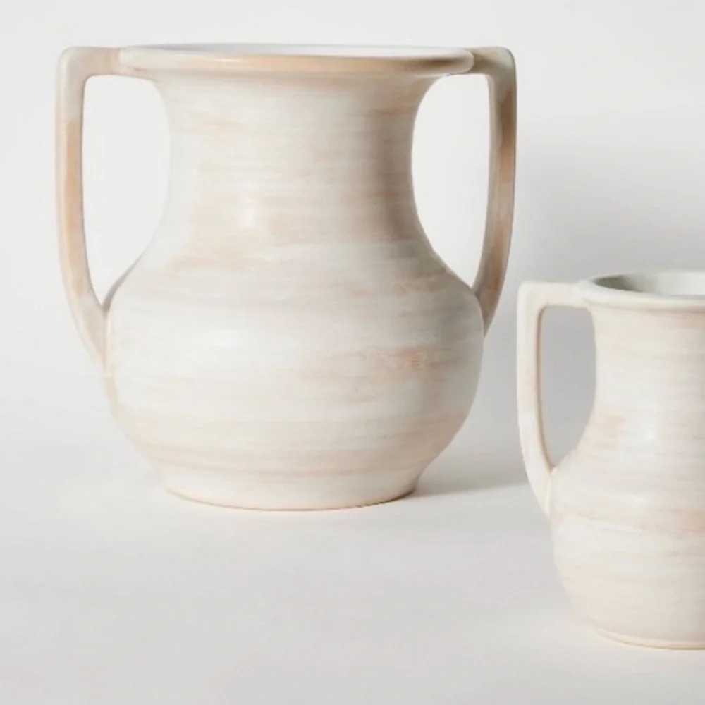 STUDIO MCGEE NWT ceramic trophy vase -cream -large